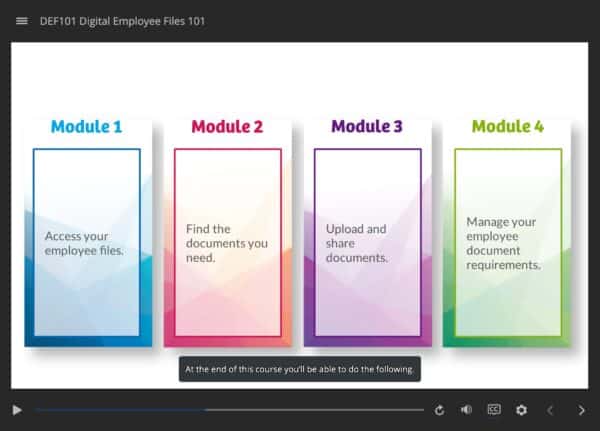 Digital Teammate Files eLearning Course Objectives